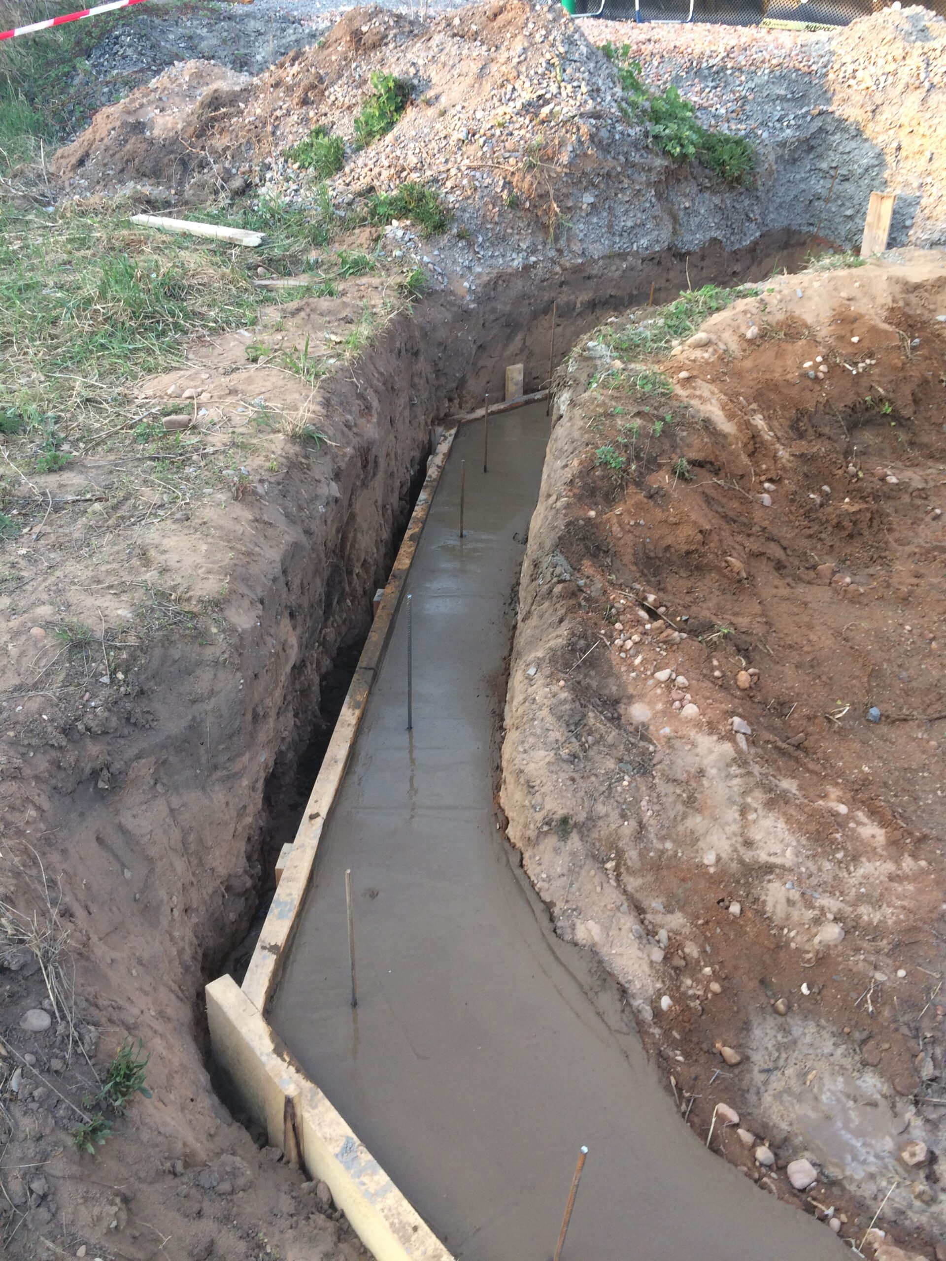 Fundament für Schalungssteine